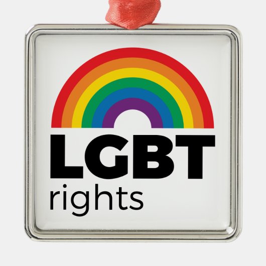 LGBT Rights Rainbow Metalen Ornament (Voorkant)