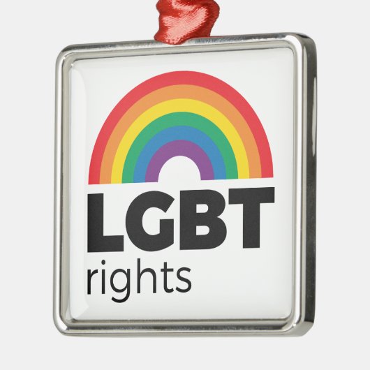 LGBT Rights Rainbow Metalen Ornament (Links)