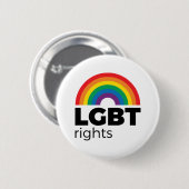 LGBT Rights Rainbow Ronde Button 5,7 Cm (Voorkant /achterkant)