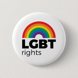 LGBT Rights Rainbow Ronde Button 5,7 Cm