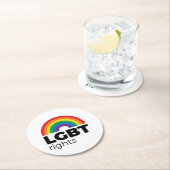 LGBT Rights Rainbow Ronde Kartonnen Onderzetter (Insitu)