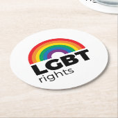 LGBT Rights Rainbow Ronde Kartonnen Onderzetter (Gebogen)