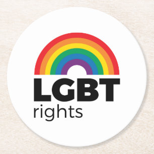 LGBT Rights Rainbow Ronde Kartonnen Onderzetter