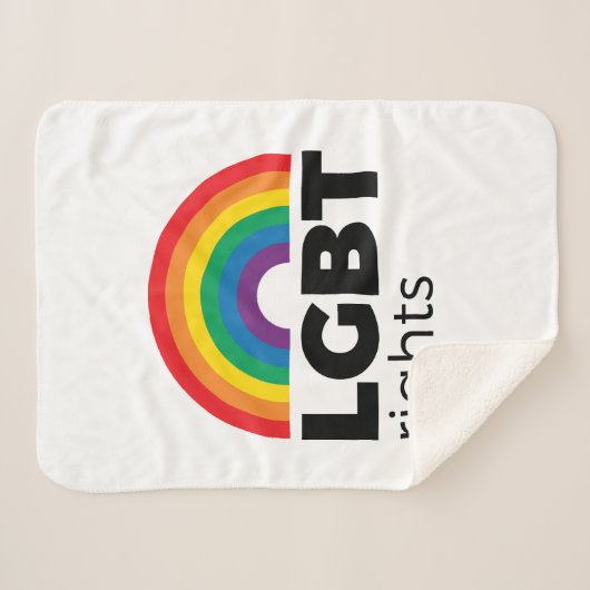 LGBT Rights Rainbow Sherpa Deken (Voorkant (horizontaal))