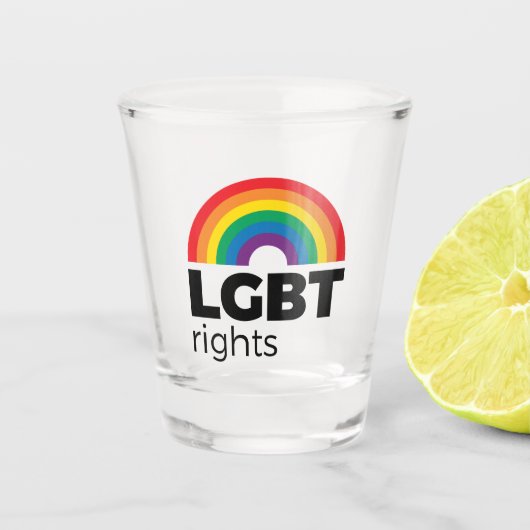 LGBT Rights Rainbow Shot Glas (Voorkant)