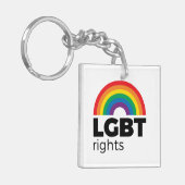 LGBT Rights Rainbow Sleutelhanger (Voorkant Links)