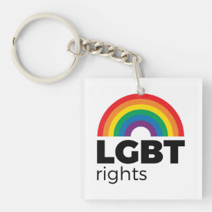 LGBT Rights Rainbow Sleutelhanger