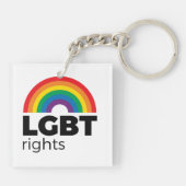 LGBT Rights Rainbow Sleutelhanger (Achterkant)