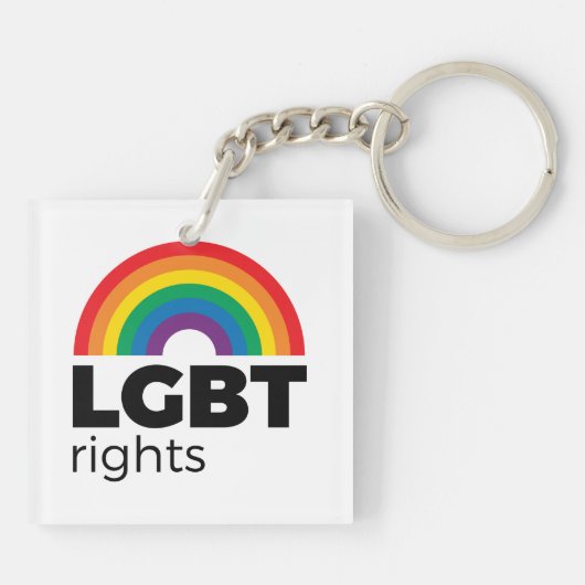 LGBT Rights Rainbow Sleutelhanger (Achterkant)