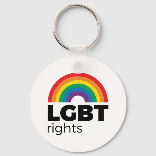 LGBT Rights Rainbow Sleutelhanger (Voorkant)