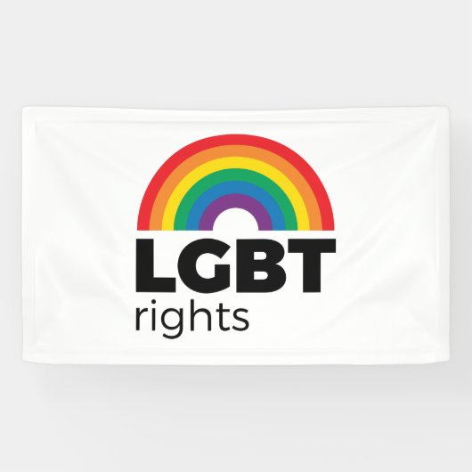LGBT Rights Rainbow Spandoek (Horizontaal)