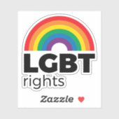 LGBT Rights Rainbow Sticker (Vel)