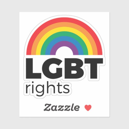 LGBT Rights Rainbow Sticker (Vel)