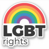 LGBT Rights Rainbow Sticker (Voorkant)