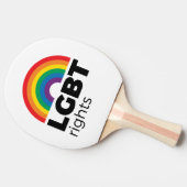 LGBT Rights Rainbow Tafeltennisbatje (Zijkant)