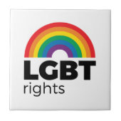 LGBT Rights Rainbow Tegeltje (Voorkant)