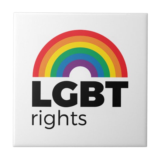 LGBT Rights Rainbow Tegeltje (Voorkant)