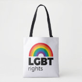 LGBT Rights Rainbow Tote Bag (Voorkant)