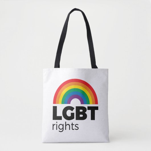 LGBT Rights Rainbow Tote Bag (Voorkant)