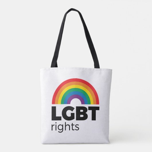 LGBT Rights Rainbow Tote Bag (Achterkant)