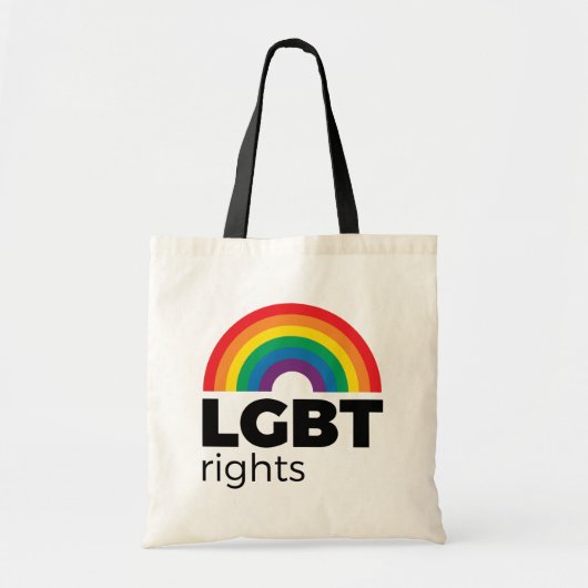 LGBT Rights Rainbow Tote Bag (Voorkant)