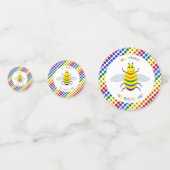 LGBT rode regenboogbijen en bloemen bruiloft Confetti (Achterkanten)