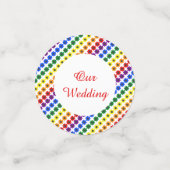 LGBT rode regenboogbijen en bloemen bruiloft Confetti (Kleine voorkant)