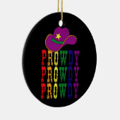 LGBT Rodeo Cowboy Cowgirl Howdy Gay Western Keramisch Ornament (Rechts)