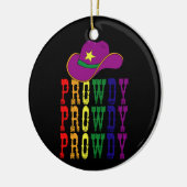 LGBT Rodeo Cowboy Cowgirl Howdy Gay Western Keramisch Ornament (Links)