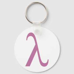 LGBT Roze Lamda-symbool Sleutelhanger