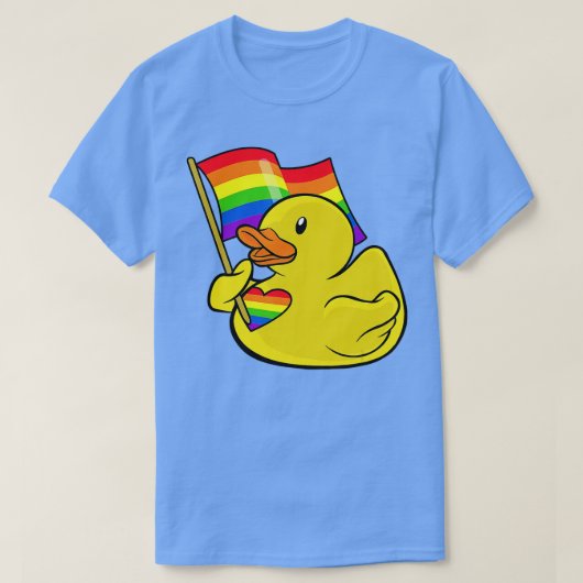 LGBT Rubber Duck Rainbow Flag Pride Month T-shirt (Design voorkant)