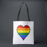 LGBT-rugzak met pride Tote Bag<br><div class="desc">Tas Bagwith harten design in kleuren van LGBT (lesbisch,  homo,  biseksueel en transseksueel) regenboogstrepen pridevlag,  regenboogliefdesontwerp</div>
