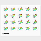 LGBT Schattigee Halloween Pride Ghost Ronde Sticker (Vel)