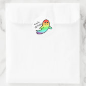 LGBT Schattigee Halloween Pride Ghost Ronde Sticker (Tas)