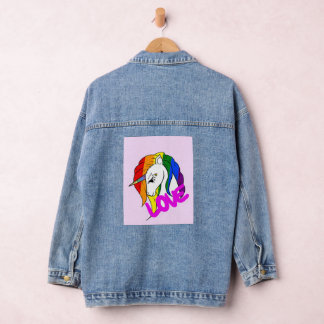 LGBT Servetten Sherpa Deken Denim Jacket