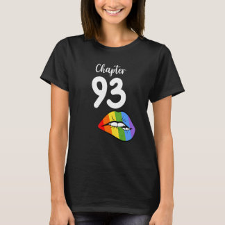 Lgbt sexy lippen regenboog hoofdstuk 93 verjaardag t-shirt
