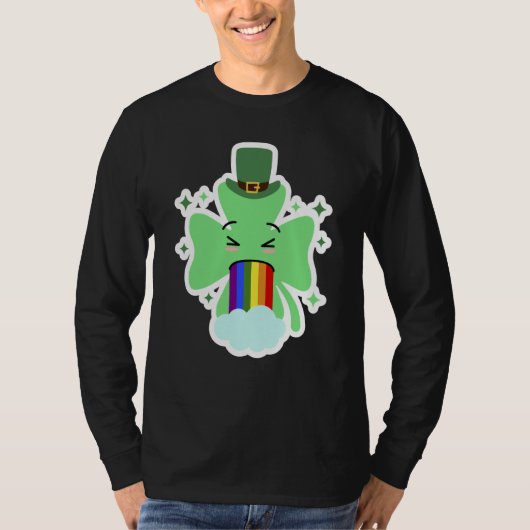 LGBT Shamrock Drinking St Patricks Paddys Day Team T-shirt (Voorkant)