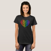 LGBT Shamrock Heart Rainbow St Patricks Day Gay Pr T-shirt (Voorkant volledig)