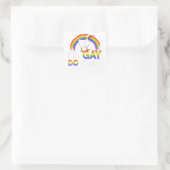 LGBT-Shirt: laat me mishandelen Vierkante Sticker (Tas)