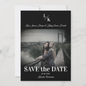 LGBT Simple Chic Minimalist Classic Photo Engaged Save The Date (Voorkant)