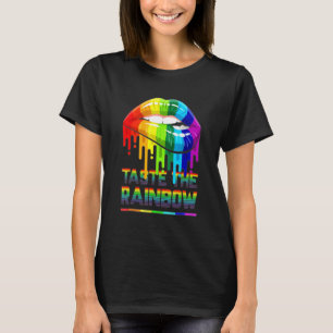LGBT Smaak Regenboog Lippen Lesbische Menselijke G T-shirt