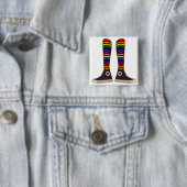 LGBT Socks Vierkante Button 5,1 Cm (In situ)