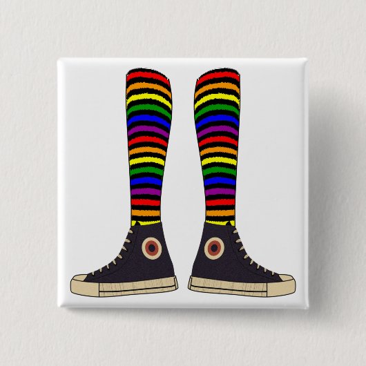 LGBT Socks Vierkante Button 5,1 Cm (Voorkant)