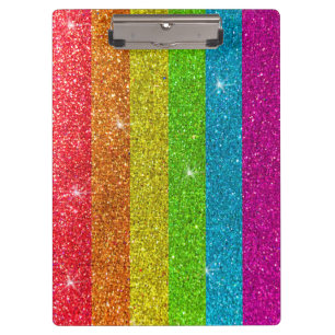 LGBT Sparkly Rainbow Glitter Docenten Classroom Klembord