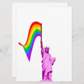 LGBT standbeeld van de Sjabloon voor de uitnodigin Kaart (Voorkant / Achterkant)