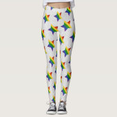 LGBT Star Pride Flag Glitter Leggings (Voorkant)