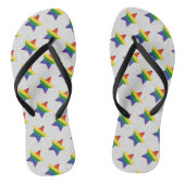 LGBT Star Pride Flag Glitter Teenslippers (Voetbed)