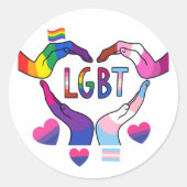 LGBT-Sticker Ronde Sticker (Voorkant)