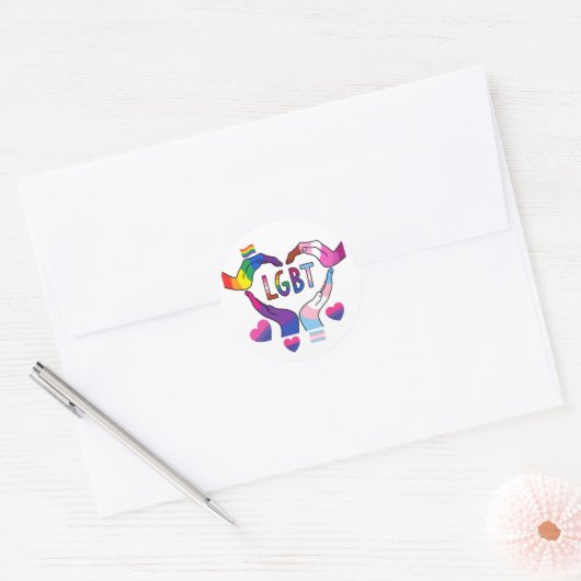LGBT-Sticker Ronde Sticker (Envelop)