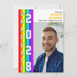 LGBT Student rainbow Pride Graduation Photo Kaart